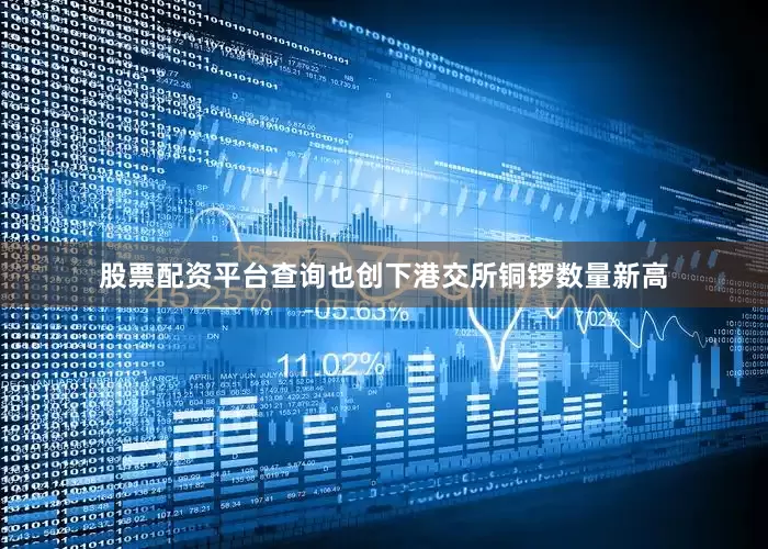 股票配资平台查询也创下港交所铜锣数量新高