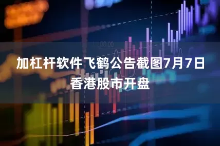 加杠杆软件飞鹤公告截图　　7月7日香港股市开盘